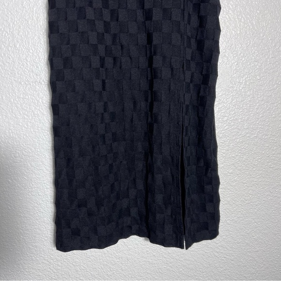 Urban Outfitters Delia V-Strap Knit Midi Skirt Black Size Medium - Picture 5 of 10